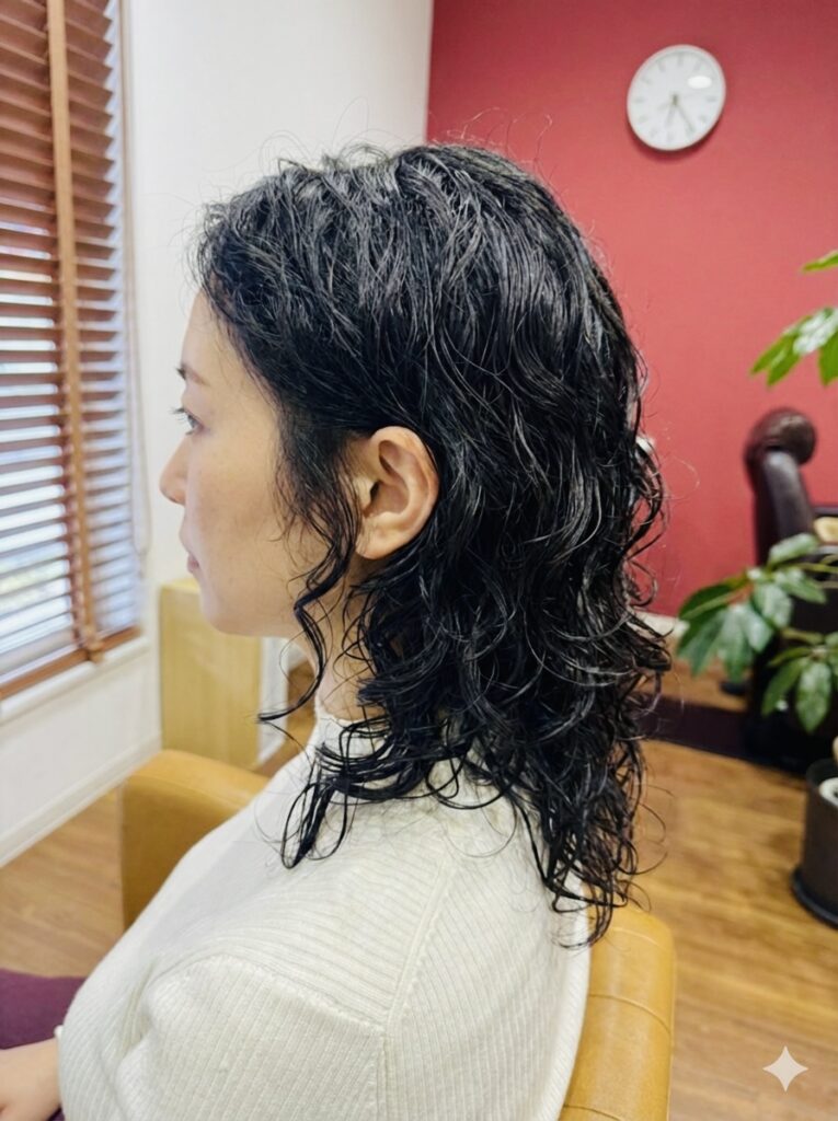 くせ毛活かしのヘアスタイル画像
