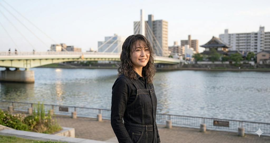 くせ毛活かしと白髪ぼかしハイライトを組み合わせた３０代女性画像