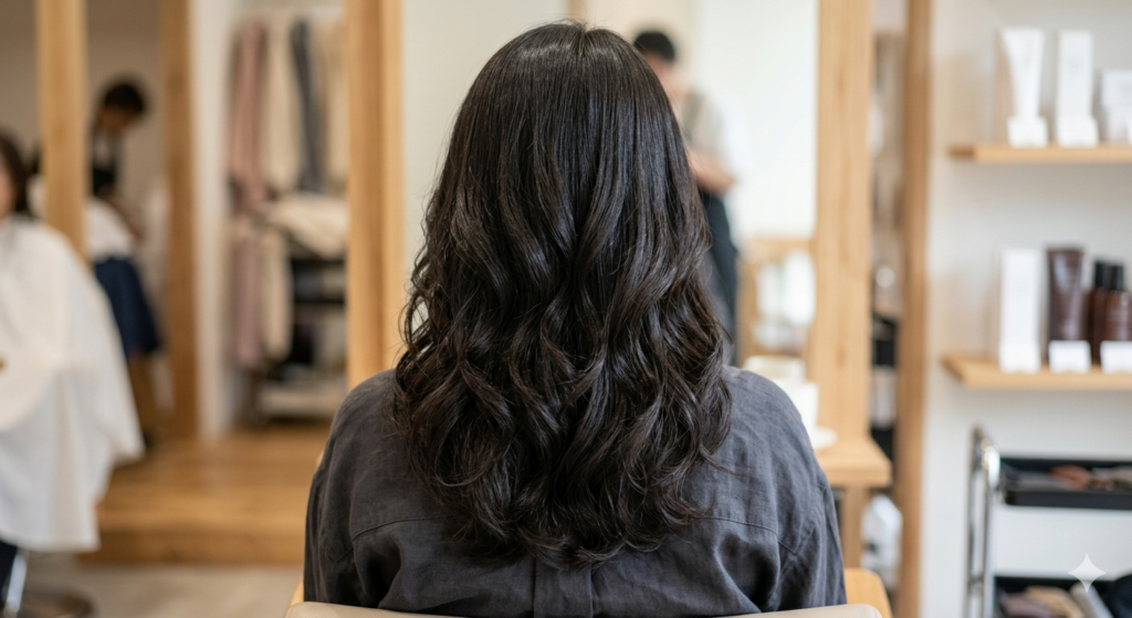 くせ毛をベストなバランスでカットした画像